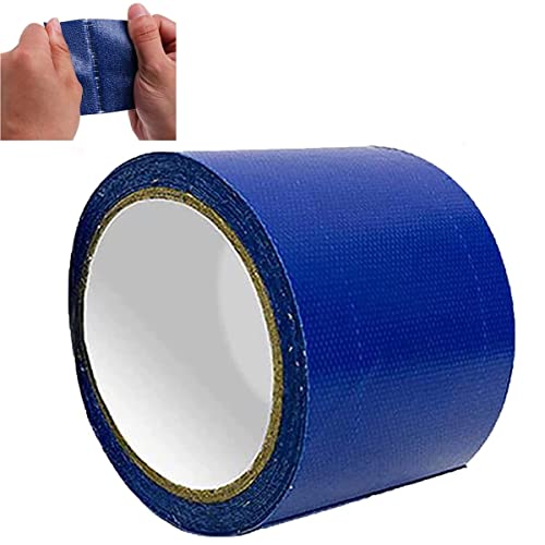 SUREK Hochklebendes Planenband, Planenreparaturband, Universelles wasserdichtes Markisentuch-Reparaturband, Starkes Klebeband für Vordächer, Zelte 8cmx5m (Blue) von SUREK