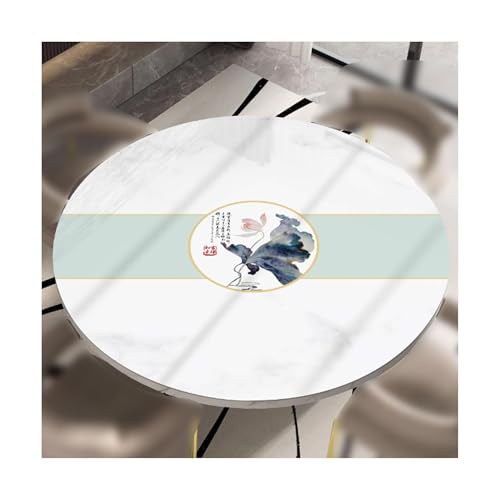 SUREK Wiederverwendbar Kunststoff -Tischdecke im Freien runde Tischdecke Reinbare Tischdecke Home Tischdecke Mode Tischdecke 120 cm/47,2in waschbar SUREK Wiederverwendbar Kunststoff -Tischdecke im Freien runde Tischdecke Reinbare Tischdecke Home Tischdecke Mode Tischdecke 120 cm/47,2in waschbar von SUREK