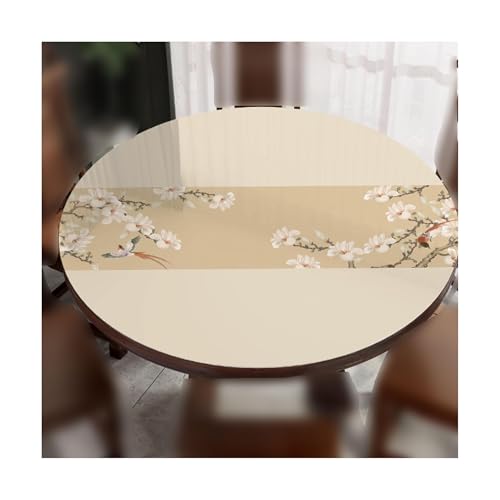 SUREK Wiederverwendbar Kunststoff -Tischdecke waschbarer Tischdecke runde Tischdecke Vintage Blumen -Tischdecke Mode Tischdecke Outdoor Tischdecke waschbar von SUREK
