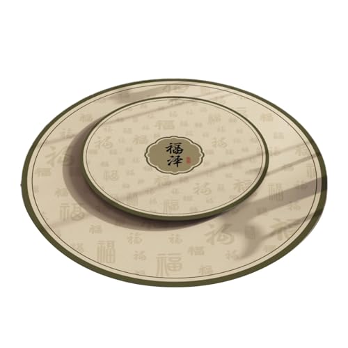 SUREK Wiederverwendbar Leder -Tischdecke Reiniger Tischdecke Großer runder Tisch Tischdecke Retro Tischdecke Home Tischdecke 100 cm/39.3in waschbar von SUREK