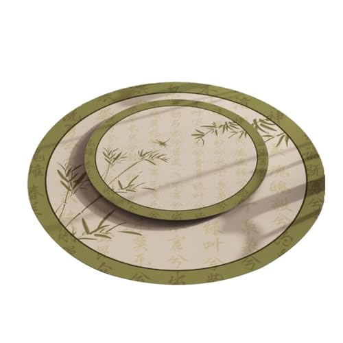 SUREK Wiederverwendbar Leder -Tischdecke Retro Tischdecke Home Reiniger Esstisch Tischdecke runde Doppelschicht Tischdecke 70 cm/27,5 Zoll waschbar von SUREK