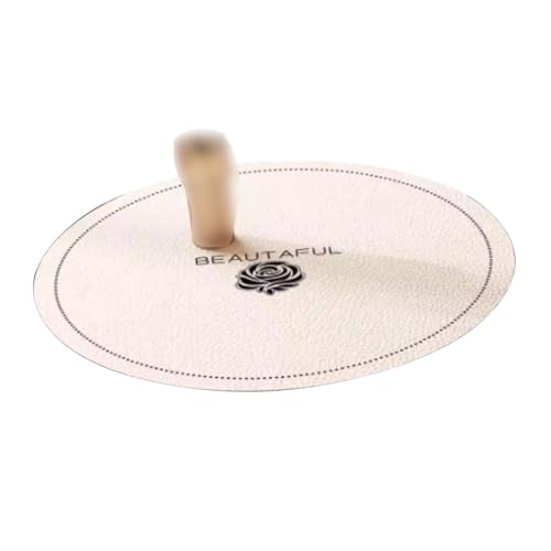 SUREK Wiederverwendbar Leder -Tischdecke runder Tisch -Tischdecke Home Tischdecke Wiederverwendbare Waschmaschinen -Tischdecke Vintage Blumen -Tischdecke waschbar von SUREK