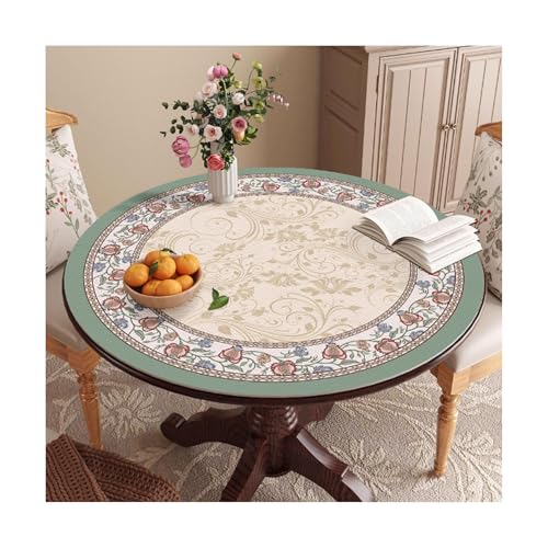 SUREK Wiederverwendbar Leder -Tischdecke runder Tisch Tischdecke Wiederverwendbare Tischdecke Home Tischdecke Vintage Tischdecke 80 cm/31.5in waschbar SUREK Wiederverwendbar Leder -Tischdecke runder Tisch Tischdecke Wiederverwendbare Tischdecke Home Tischdecke Vintage Tischdecke 80 cm/31.5in waschbar von SUREK