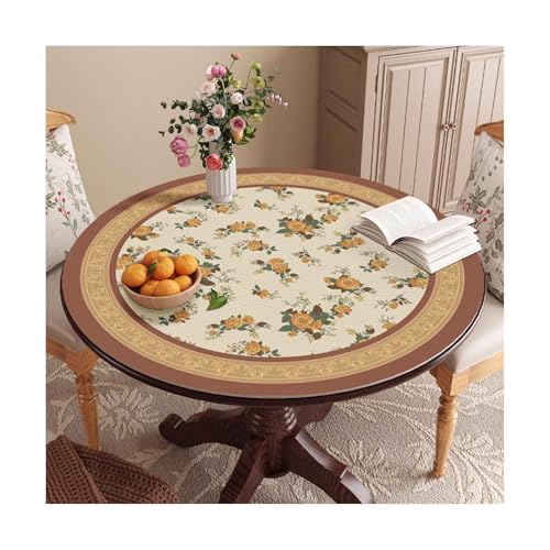 SUREK Wiederverwendbar Leder -Tischdecke runder Tisch Tischdecke Wiederverwendbare Tischdecke Home Tischdecke Vintage Tischdecke 80 cm/31.5in waschbar SUREK Wiederverwendbar Leder -Tischdecke runder Tisch Tischdecke Wiederverwendbare Tischdecke Home Tischdecke Vintage Tischdecke 80 cm/31.5in waschbar von SUREK