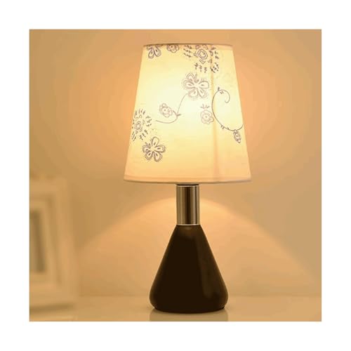 Schöne Eisen Tischlampe Dimmbare Tischlampe Stoff Lampenschirm Tischlampe Plug-In Schlafzimmer Nachttischlampe Retro Tischlampe leicht von SUREK