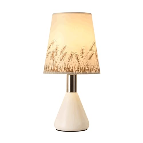 Schöne Eisen Tischlampe Schlafzimmer Kleine Tischlampe Dimmbare Tischlampe Stoff Lampenschirm Tischlampe Plug-In Nachttischlampe leicht von SUREK