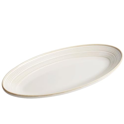 Schöne Keramische Teller Oval Küchenplatten Unzerbrechlicher Dessertteller wiederverwendbarer Servierteller stärkere Abendessenplatten leicht von SUREK