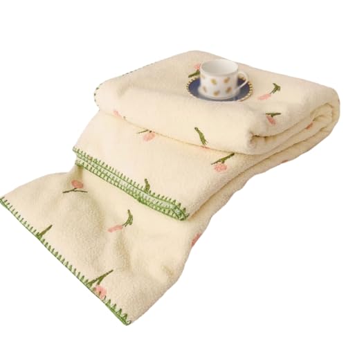 Waschbar Fasermischungswurf Decke Fuzzy warm warm Bequeme Wurf Decken Dekorative Wurf für Couchsofa Stuhl Bett Camping Picknick Komfort von SUREK