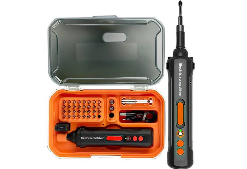 SURFOU Akku-Stabschrauber Akkuschrauber 37in 1 Elektrischer Schraubendreher Magnetische, (Mini Stabschrauber, 4V 1500mAh), 4V 1500mAh Type-C Aufladung LED-Arbeitslicht Taschenlampe von SURFOU