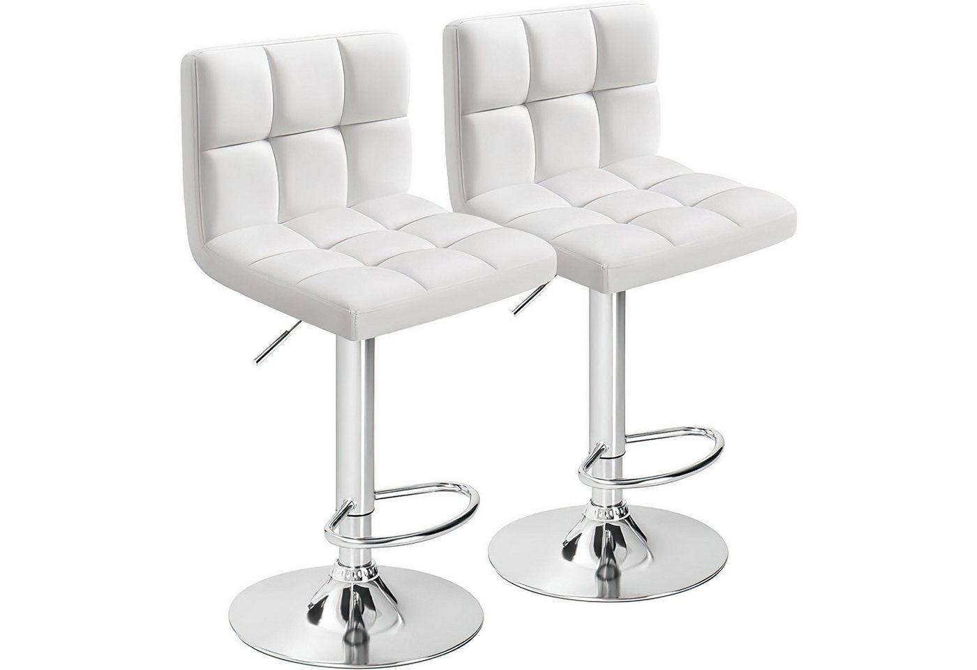 SURFOU Barhocker 2er Set Höhenverstellbar PU-Leder mit Lehne Barstuhl Bar Hocker Stool, BarChair Barsessel Küchenstühle mit Rückenlehne Fußstütze Metallrahmen SURFOU Barhocker 2er Set Höhenverstellbar PU-Leder mit Lehne Barstuhl Bar Hocker Stool, BarChair Barsessel Küchenstühle mit Rückenlehne Fußstütze Metallrahmen von SURFOU