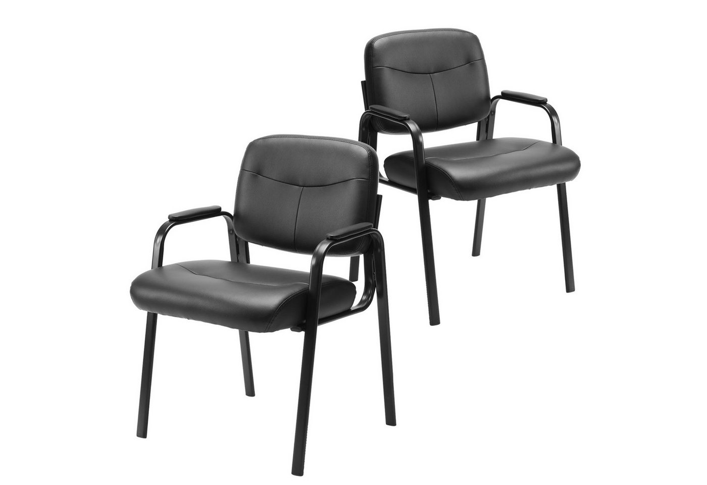 SURFOU Besucherstuhl Konferenzstuhl Freischwinger mit Armlehne Bürostuhl (2 St), Chefsessel Schreibtischstuhl Stuhl Office Chair Computerstuhl von SURFOU