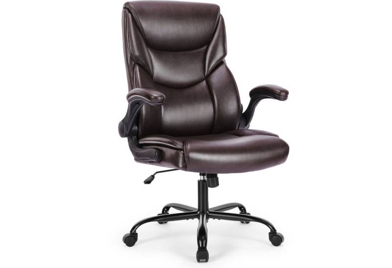 SURFOU Bürostuhl Chefsessel PU Schreibtischstuhl Office Chair Drehstuhl Computerstuhl, Verstellbarer Lordosenstütze Armlehne, Höhenverstellung SURFOU Bürostuhl Chefsessel PU Schreibtischstuhl Office Chair Drehstuhl Computerstuhl, Verstellbarer Lordosenstütze Armlehne, Höhenverstellung von SURFOU