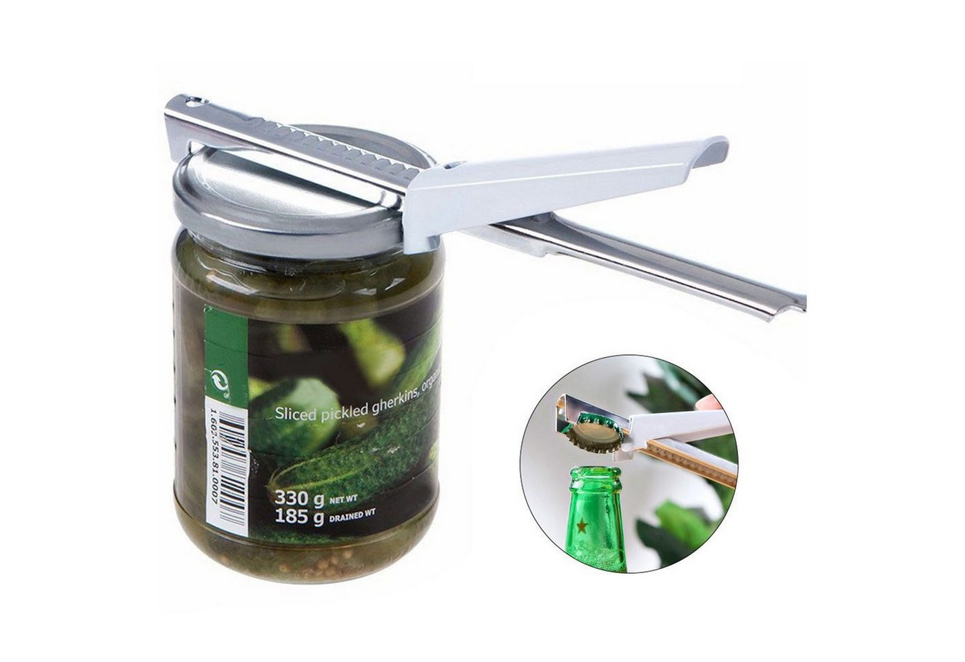 SURFOU Dosenöffner Lebensmittelechter Edelstahl Glasöffner Verstellbarer Flaschenöffner, Verstellbarer Flaschenöffner zum Öffnen von Flaschen Dosenverschlüssen SURFOU Dosenöffner Lebensmittelechter Edelstahl Glasöffner Verstellbarer Flaschenöffner, Verstellbarer Flaschenöffner zum Öffnen von Flaschen Dosenverschlüssen von SURFOU