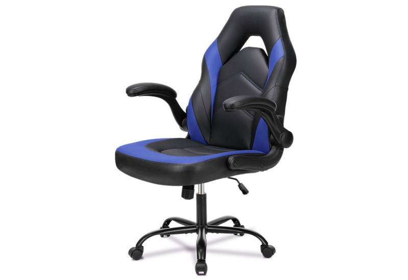 SURFOU Gaming-Stuhl Bürostuhl Chefsessel Schreibtischstuhl Office Chair Drehstuhl (Computerstuhl Verstellbarer Lordosenstütze Armlehne, Höhenverstellung), Ergonomisch Bürosessel mit Rollen und Wippfunktion von SURFOU