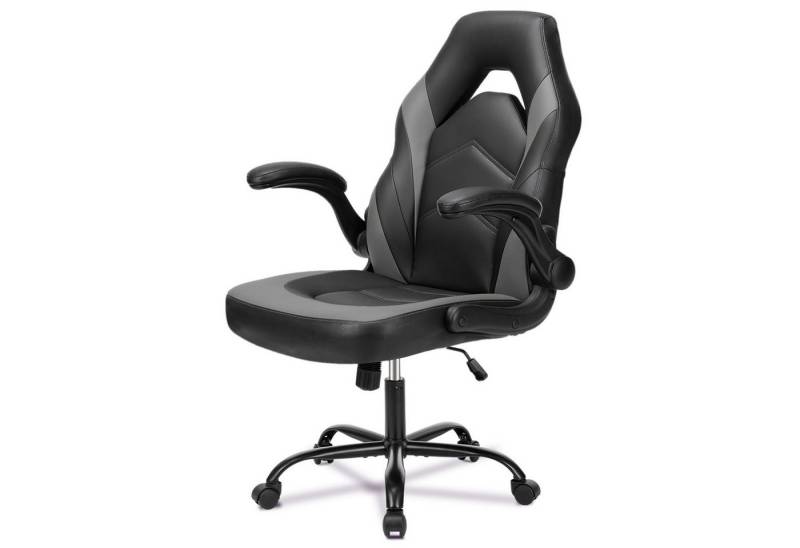 SURFOU Gaming-Stuhl Bürostuhl Chefsessel Schreibtischstuhl Office Chair Drehstuhl (Computerstuhl Verstellbarer Lordosenstütze Armlehne, Höhenverstellung), Ergonomisch Bürosessel mit Rollen und Wippfunktion von SURFOU