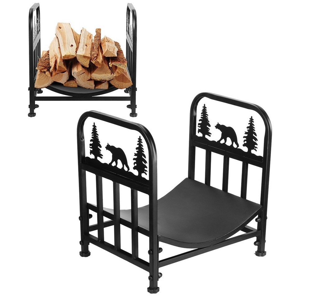 SURFOU Kaminholzregal Brennholzregal aus Stahl, Mini Holzablage für Innenbereich, Schwarz, (Stabiles Brennholzregal in Bärenform – Kompaktes Kaminholzgestell aus Metall für Innenbereich mit Werkzeug & verstellbaren Füßen-Freistehend & Platzsparend, 1-St) SURFOU Kaminholzregal Brennholzregal aus Stahl, Mini Holzablage für Innenbereich, Schwarz, (Stabiles Brennholzregal in Bärenform – Kompaktes Kaminholzgestell aus Metall für Innenbereich mit Werkzeug & verstellbaren Füßen-Freistehend & Platzsparend, 1-St) von SURFOU