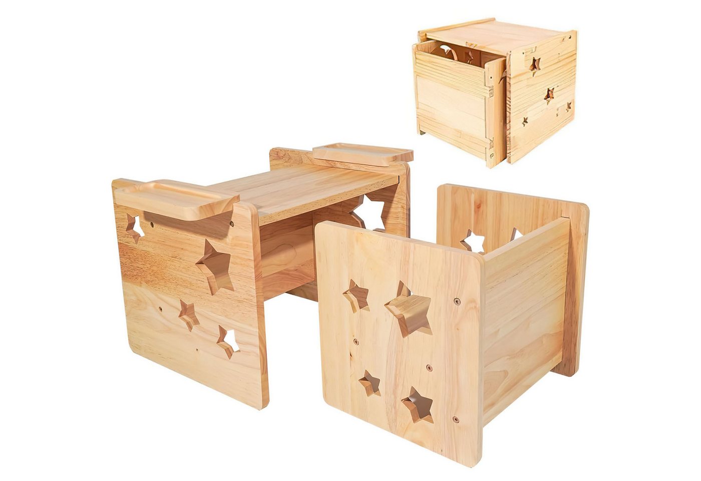 SURFOU Kindersitzgruppe Tisch und Stuhl Set Aktivitätstisch Spieltisch für Kinder 1-3 Jahre, Multifunktionale für Essen/Spielen/Lesen, einfach zu montieren SURFOU Kindersitzgruppe Tisch und Stuhl Set Aktivitätstisch Spieltisch für Kinder 1-3 Jahre, Multifunktionale für Essen/Spielen/Lesen, einfach zu montieren von SURFOU