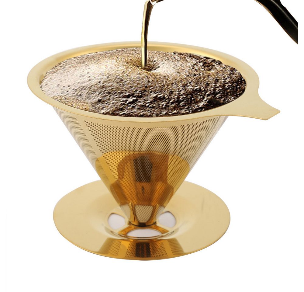 SURFOU Korbfilter Permanentfilter Permanenter Pour Over Kaffeefilter aus Edelstahl, Edelstahl, Wiederverwendbar Kaffee Filter Einfach Zu SäUbern mit Griff SURFOU Korbfilter Permanentfilter Permanenter Pour Over Kaffeefilter aus Edelstahl, Edelstahl, Wiederverwendbar Kaffee Filter Einfach Zu SäUbern mit Griff von SURFOU