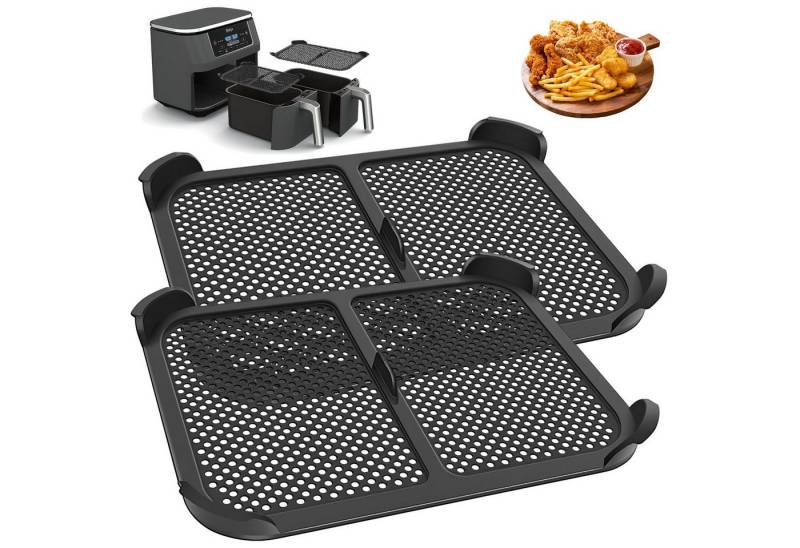 SURFOU Küchenmaschinen Zubehör-Set 2 Stück Silikon Spritzschutz für Ninja AF300EU Foodi Max, Zubehör für Heißluftfritteuse Zubehör, Speziell für Ninja AF300 Serie entwickelt – gegen Fett schützen, Schutz für Heizspirale & Ventilator, Hitzebeständig bis 240°C, Spülmaschinenfest, Lebensmittelechtem Silikon&Edelstahl, Rutschfest, verschleißfest und stabil genug von SURFOU