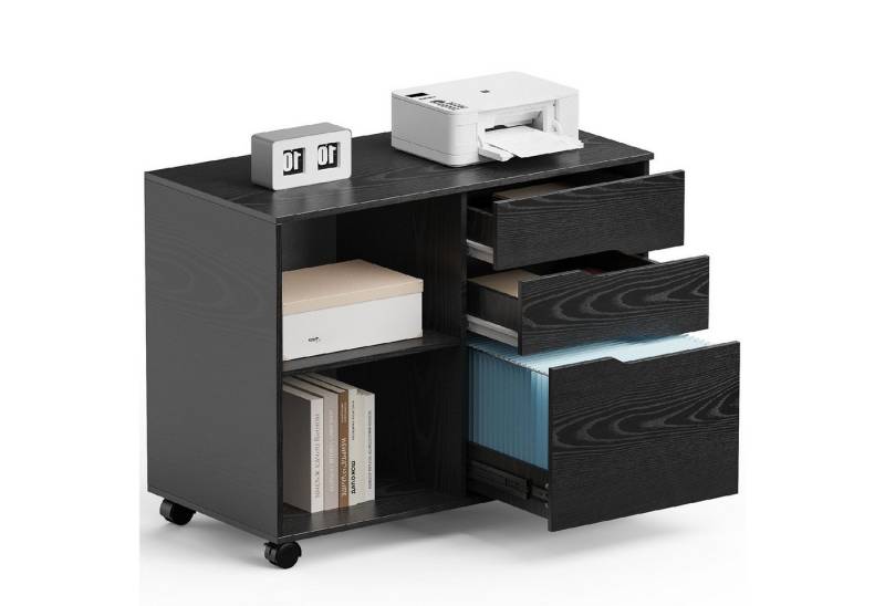 SURFOU Rollcontainer Schreibtisch Büromöbel Druckerschrank Büro Schrank, Schreibtisch Schrank auf Rollen Rollschrank Kommode mit Rollen von SURFOU