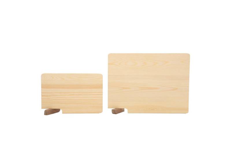 SURFOU Schneidebrett Zwei Schneidebrett Kann Aufrecht Stehen Schneidebrett Holznatur, (Premium Schneidebrett Holz 2er Set,(40*30cm, 30*20cm), 2-St., Schneidebrett Set aus robustem Kiefern- und Walnussholz), Holz Schneidebretter für Gemüse, Obst, Fleisch und Brot von SURFOU