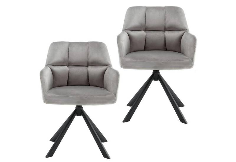 SURFOU Schreibtischstuhl PU Leder Bürostuhl 360°Drehbar Chefsessel Drehstuhl (2 St), Sessel für Arbeitszimmer Drehstuhl ohne Rollen von SURFOU