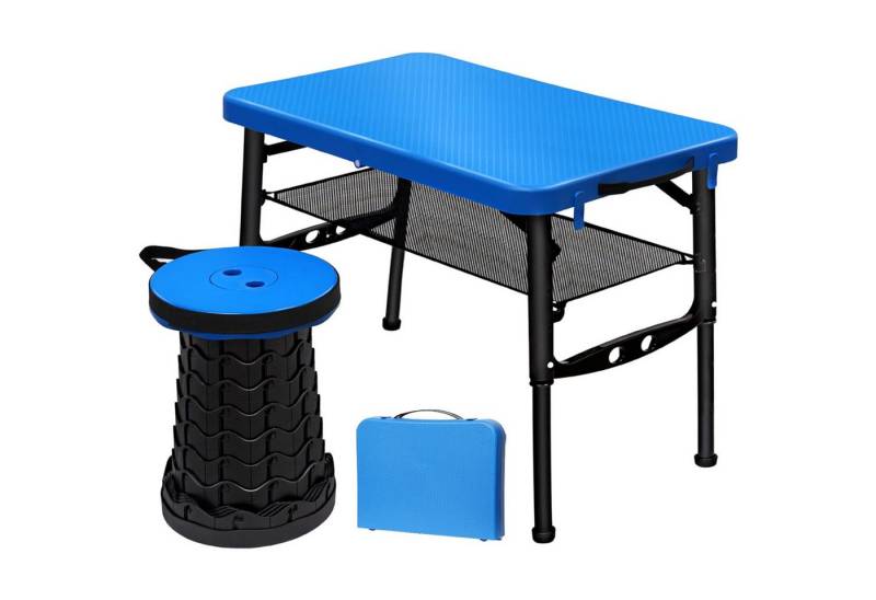 SURFOU Tabletttisch Klapptisch Balkontisch Klapphocker Tapeziertisch Gartentisch Klappbar, Gartentisch Klappbar Camping Stuhl Kleiner Tisch Klappbar Balkontisch von SURFOU