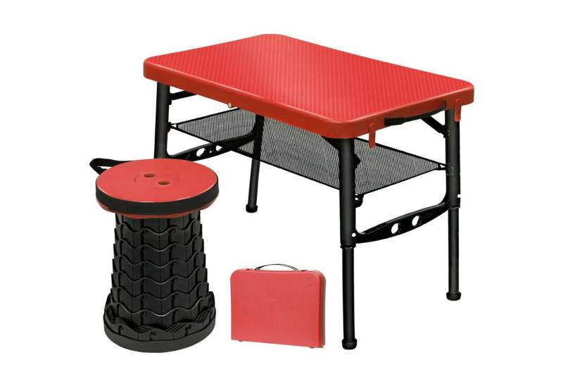 SURFOU Tabletttisch Klapptisch Balkontisch Klapphocker Tapeziertisch Gartentisch Klappbar, Gartentisch Klappbar Camping Stuhl Kleiner Tisch Klappbar Balkontisch von SURFOU