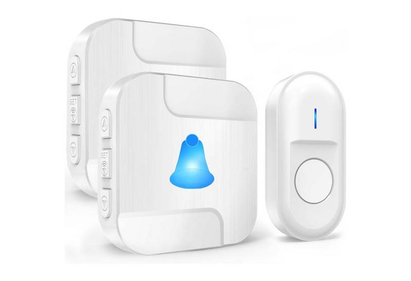 SURFOU Türklingel-Set Funkklingel Kabellose Türklingel Wireless Boorbell 400m 110dB 1T2 von SURFOU