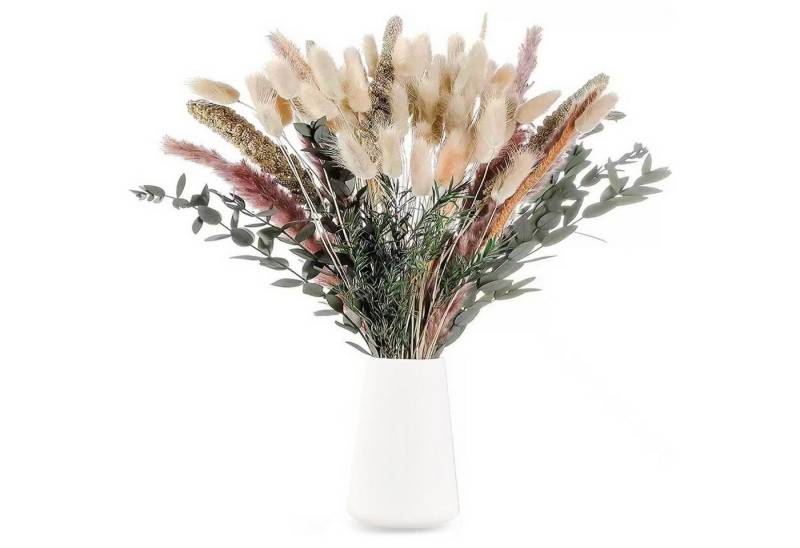 Trockenblume 85 Stück Pampasgras Trockenblumenstrauß Deko DIY Trockenblumen, SURFOU, ohne Vase für Tischdeko Hochzeiten rustikale Partys Dekorationen von SURFOU