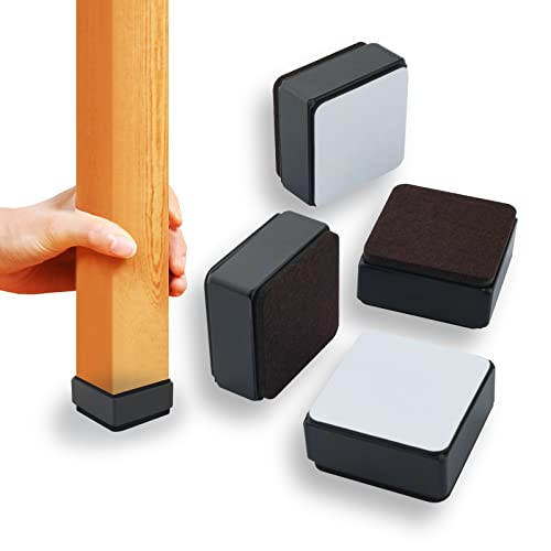 4 Stück Karbonstahl Möbelerhöhung 3 cm Hoch, Selbstklebende Möbelerhöhung, 60x32mm, Möbelfüße zum Kleben, Möbelerhöher für Sofa Couch Tisch Schrank Bett Schreibtisch Erhöhung (Schwarz/Quadrat) 4 Stück Karbonstahl Möbelerhöhung 3 cm Hoch, Selbstklebende Möbelerhöhung, 60x32mm, Möbelfüße zum Kleben, Möbelerhöher für Sofa Couch Tisch Schrank Bett Schreibtisch Erhöhung (Schwarz/Quadrat) von SURIEEN
