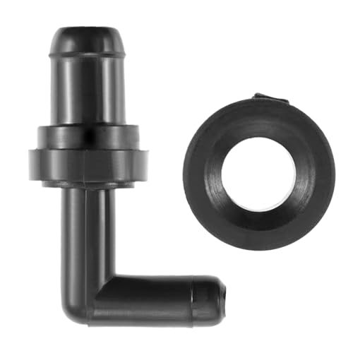 PCV-Ventil Kit 90° schwarz 17130PK1003 17130-PM6-003 Rückschlagventil NPT 19mm für Acura Honda Accord CRX Integra NSX Odyssey Passport SLX von SURIEEN