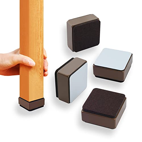 SURIEEN 4 Stück Karbonstahl Möbelerhöhung 3 cm Hoch, Selbstklebende Möbelerhöhung, 60x32mm, Möbelfüße zum Kleben, Möbelerhöher für Sofa Couch Tisch Schrank Bett Schreibtisch Erhöhung (Braun/Quadrat) SURIEEN 4 Stück Karbonstahl Möbelerhöhung 3 cm Hoch, Selbstklebende Möbelerhöhung, 60x32mm, Möbelfüße zum Kleben, Möbelerhöher für Sofa Couch Tisch Schrank Bett Schreibtisch Erhöhung (Braun/Quadrat) von SURIEEN