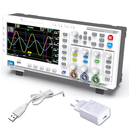 SURLABA Digitales Oszilloskop 2 Kanäle, 100Mhz Bandbreite Oscilloscope mit 1GSa/s Abtastrate, 240k Speichertiefe & DDS Signalgenerator, Triggermodus Auto/Nomal/Einzel für Ingenieur, DIY SURLABA Digitales Oszilloskop 2 Kanäle, 100Mhz Bandbreite Oscilloscope mit 1GSa/s Abtastrate, 240k Speichertiefe & DDS Signalgenerator, Triggermodus Auto/Nomal/Einzel für Ingenieur, DIY von SURLABA