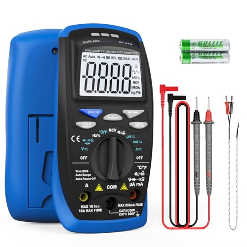 SURLABA Smart Digital Multimeter, XF-41B Spannung Amperemeter AC DC 600V, NCV Multi Tester mit Volt Amp Ohm Kontinuität Kapazität Widerstand Temperatur Frequenz Diode Test SURLABA Smart Digital Multimeter, XF-41B Spannung Amperemeter AC DC 600V, NCV Multi Tester mit Volt Amp Ohm Kontinuität Kapazität Widerstand Temperatur Frequenz Diode Test von SURLABA