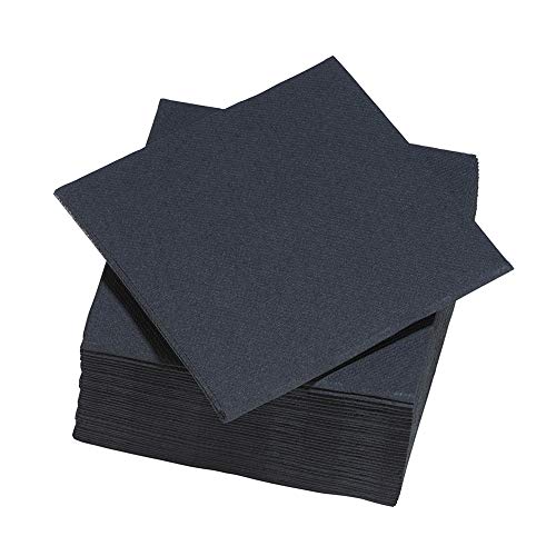 Surlys - Trendige Servietten – Farbe Schwarz – Servietten aus Mikro-Watte, Ecolabel-zertifiziert – 24 Packungen mit je 50 Servietten, Format 38 x 38 cm von SURLYS