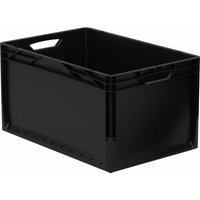 Surplus - Eurobox schwarz 60x40x32 cm, 62l Lagerkiste Transportbox Kunststoffbox Lagerbox von SURPLUS