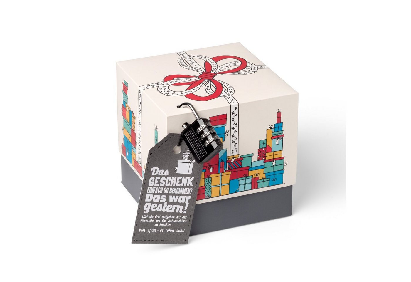 SURPRISA Geschenkbox Rätselbox persönliche Geschenkverpackung + Rätselspiel, Geburtstagsgeschenk für Frauen, Geschenkrätsel - farbig von SURPRISA