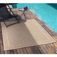 Surya - Teppich Outdoor Indoor Terrasse Balkon Wohnzimmer Jute Effekt Braun und Schwarz 160 x 213 cm von SURYA