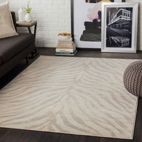 Surya - Teppich Kurzflor Wohnzimmer Boho Zebra Design Grau und Beige 120 x 170 cm von SURYA