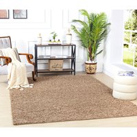 Teppich Hochflor Wohnzimmer Soft Weich Shaggy Einfarbig Dunkelbeige 200 x 290 cm - Surya von SURYA