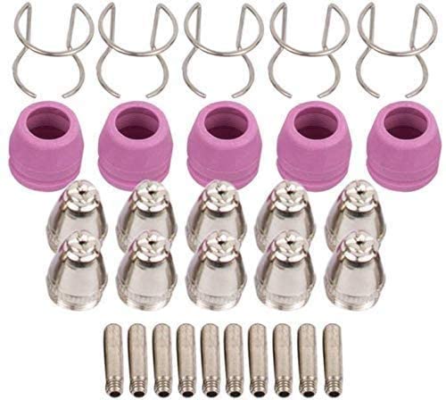 SUSEMSE 30 STÜCKE AG-60 SG-55 WSD-60 Plasmaschneider Schneidbrennerspitzendüsen Verbrauchsmaterial Zubehör geeignet für CUT-60 CUT50P CUT50 von SUSEMSE