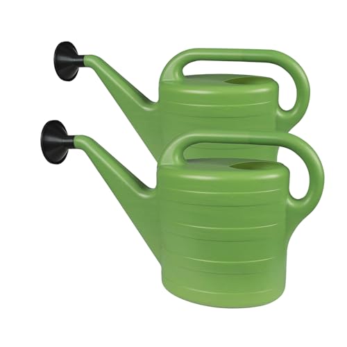 2er Set Gießkanne Classic 10L - Zeitlose Gartenhelfer in leuchtendem Grün, Farbe Grün, Made in EU von SUSTANIA