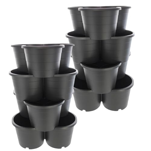 SUSTANIA 2er Set Pflanzturm 4 Etagen Kartoffelturm, Maße: 66x42x40 cm,Pflanzkübel für Kartoffeln & Gemüse, Made in EU, Farbe: Anthrazit SUSTANIA 2er Set Pflanzturm 4 Etagen Kartoffelturm, Maße: 66x42x40 cm,Pflanzkübel für Kartoffeln & Gemüse, Made in EU, Farbe: Anthrazit von SUSTANIA