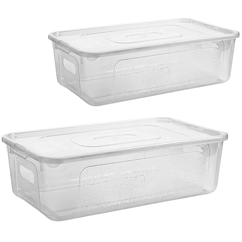 SUSTANIA Aufbewahrungsbox mit Deckel 2er Set – 11 Liter Plastikbox mit Deckel, Robuste Kunststoff-Box für Aufbewahrung, Kisten Aufbewahrung mit Deckel – Platzsparende + Stabile Lösung, Made in EU von SUSTANIA