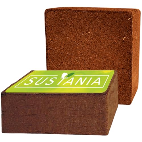 SUSTANIA Kokos-Substrat Ziegel 2er Set - Komprimierte Kokosfaser Blöcke aus natürlichen Kokosnussschalen für Pflanzen und Garten, Premium Kokostorf expandiert SUSTANIA Kokos-Substrat Ziegel 2er Set - Komprimierte Kokosfaser Blöcke aus natürlichen Kokosnussschalen für Pflanzen und Garten, Premium Kokostorf expandiert von SUSTANIA