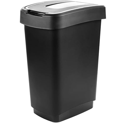 SUSTANIA Mülleimer Küche Abfalleimer mit Deckel 25L - Küchenmülleimer mit Schwingdeckel - Schwarz/Silber - für Recycling & Mülltrennung, Made in EU SUSTANIA Mülleimer Küche Abfalleimer mit Deckel 25L - Küchenmülleimer mit Schwingdeckel - Schwarz/Silber - für Recycling & Mülltrennung, Made in EU von SUSTANIA
