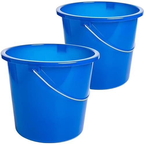 Sustania Eimer Putzeimer 5L 2er Set Plastikeimer in Blau - Robuste, Lebensmittelechte Wassereimer mit Messskala - Langlebige Qualität, Hergestellt in der EU Sustania Eimer Putzeimer 5L 2er Set Plastikeimer in Blau - Robuste, Lebensmittelechte Wassereimer mit Messskala - Langlebige Qualität, Hergestellt in der EU von SUSTANIA