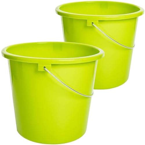 Sustania Eimer Putzeimer 5L 2er Set Plastikeimer in Gelb - Robuste, Lebensmittelechte Wassereimer mit Messskala, Hergestellt in der EU Sustania Eimer Putzeimer 5L 2er Set Plastikeimer in Gelb - Robuste, Lebensmittelechte Wassereimer mit Messskala, Hergestellt in der EU von SUSTANIA