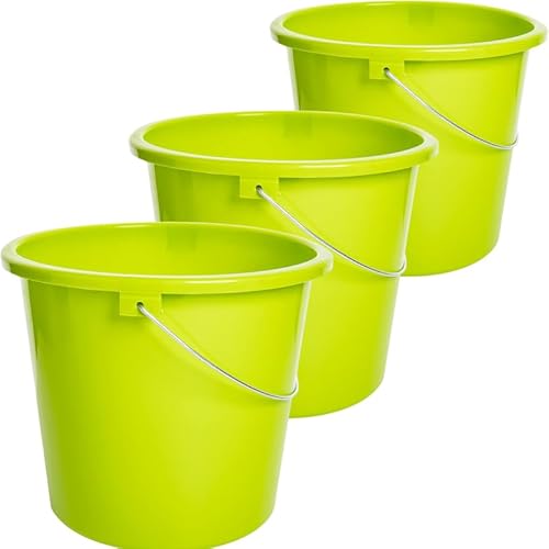 Sustania Eimer Putzeimer 5L 3er Set Plastikeimer in Gelb - Robuste, Lebensmittelechte Wassereimer mit Messskala, Hergestellt in der EU Sustania Eimer Putzeimer 5L 3er Set Plastikeimer in Gelb - Robuste, Lebensmittelechte Wassereimer mit Messskala, Hergestellt in der EU von SUSTANIA